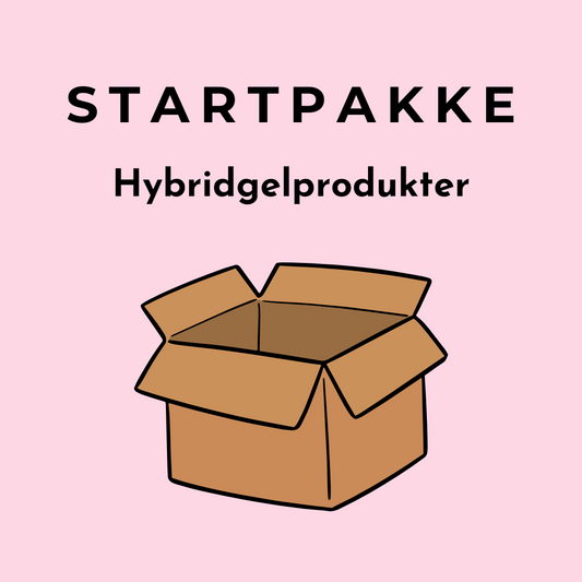 Hybridgel startpakke. Alle produkter du trenger for å legge hybridgelnegler.